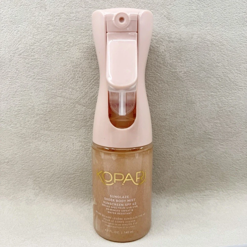 Kopari Rose Gold Sunglaze Sheer Body Mist Sunscreen SPF 42 New Sealed 4.7oz